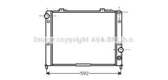 Водяной радиатор AVA QUALITY COOLING для ALFA ROMEO 164 (164_) 2.5 TD (164.K2A, 164.K2B)