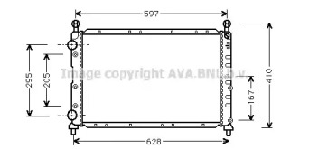 Водяной / масляный радиатор AVA QUALITY COOLING для ALFA ROMEO 146 (930_) 1.9 JTD (930.B4B)