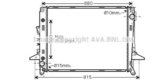 Водяной / масляный радиатор AVA QUALITY COOLING для LAND ROVER DISCOVERY III (L319) 2.7 TD 4x4