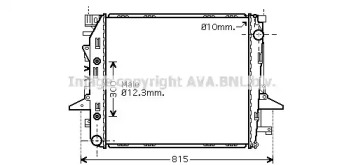Водяной / масляный радиатор AVA QUALITY COOLING для LAND ROVER DISCOVERY III (L319) 4.4 4x4