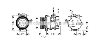 Компрессор/детали AVA QUALITY COOLING для LAND ROVER DISCOVERY III (L319) 4.4 4x4