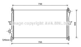 Водяной / масляный радиатор AVA QUALITY COOLING для PEUGEOT 508 SW 2.2 HDi