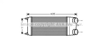 Охладитель наддувочного воздуха (интеркулер) AVA QUALITY COOLING для PEUGEOT 207 CC (WD_) 1.6 HDi