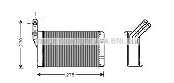 Салонный теплообменник AVA QUALITY COOLING для PEUGEOT 306 Кабриолет (7D, N3, N5) 1.8 16V