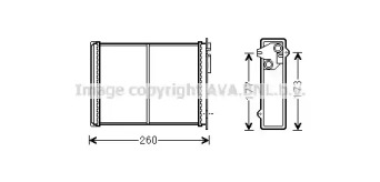 Салонный теплообменник AVA QUALITY COOLING для FIAT DUCATO c бортовой платформой/ходовая часть (230_) 2.5 TDI