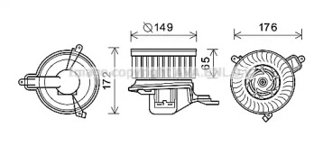 Отопление и вентиляция AVA QUALITY COOLING для PEUGEOT 306 Кабриолет (7D, N3, N5) 1.8 16V