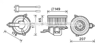 Отопление и вентиляция AVA QUALITY COOLING для PEUGEOT 306 Кабриолет (7D, N3, N5) 1.8 16V