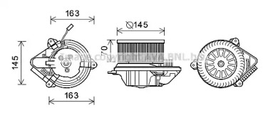 Двигатель вентилятор AVA QUALITY COOLING для PEUGEOT 405 I (15B) 1.8 Turbo Diesel