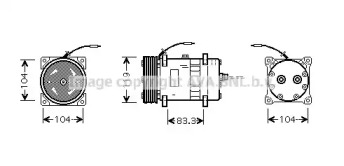Компрессор/детали AVA QUALITY COOLING для FIAT DUCATO c бортовой платформой/ходовая часть (230_) 2.5 TDI