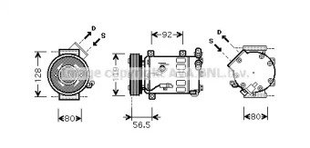 Компрессор/детали AVA QUALITY COOLING для PEUGEOT 508 SW 1.6 HDi