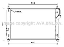 Водяной / масляный радиатор AVA QUALITY COOLING для CHEVROLET AVEO Хэтчбек (T250, T255) 1.2