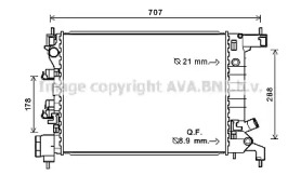 Водяной / масляный радиатор AVA QUALITY COOLING для CHEVROLET AVEO седан (T300) 1.2 LPG