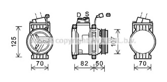 Компрессор/детали AVA QUALITY COOLING для CHEVROLET AVEO Хэтчбек (T250, T255) 1.2