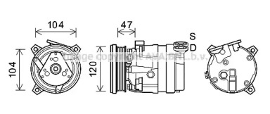 Компрессор/детали AVA QUALITY COOLING для CHEVROLET LACETTI (J200) 1.8