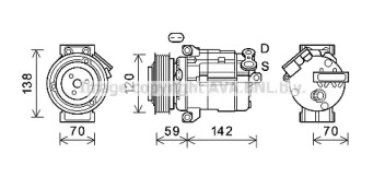Кондиционер AVA QUALITY COOLING для CHEVROLET CAPTIVA (C100, C140) 2.2 D 4WD