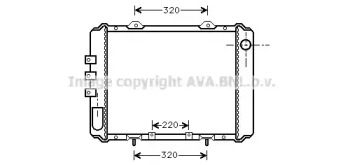 Водяной радиатор AVA QUALITY COOLING для NISSAN VANETTE Фургон (C22) 2.0 D