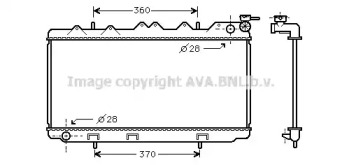 Водяной радиатор AVA QUALITY COOLING для NISSAN SUNNY III Liftback (N14) 1.4 i