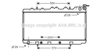 Водяной радиатор AVA QUALITY COOLING для NISSAN SUNNY III Liftback (N14) 1.4 i