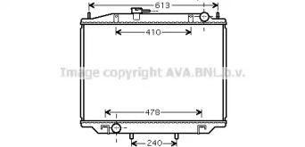 Водяной / масляный радиатор AVA QUALITY COOLING для NISSAN TERRANO II (R20) 2.4 4WD