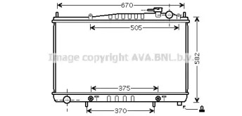 Водяной / масляный радиатор AVA QUALITY COOLING для NISSAN PATHFINDER II (R50) 3.5 V6 4WD