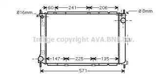 Водяной радиатор AVA QUALITY COOLING для NISSAN NOTE (E11, NE11) 1.5 dCi