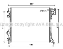 Водяной / масляный радиатор AVA QUALITY COOLING для NISSAN QASHQAI II (J11, J11_) 1.5 dCi