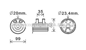 Водяной / масляный радиатор AVA QUALITY COOLING для NISSAN NP300 NAVARA c бортовой платформой/ходовая часть (D40) 2.5 dCi