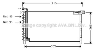 Конденсатор AVA QUALITY COOLING для NISSAN TERRANO II (R20) 2.7 TD 4WD