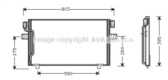 Конденсатор AVA QUALITY COOLING для NISSAN MAXIMA / MAXIMA QX IV (A32) 2.5 V6 24V