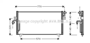 Кондиционер AVA QUALITY COOLING для NISSAN PRIMERA Traveller (WP11) 2.0 TD