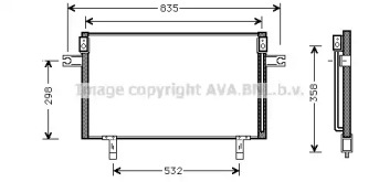 Конденсатор AVA QUALITY COOLING для NISSAN TERRANO II (R20) 2.4 4WD