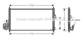 Конденсатор AVA QUALITY COOLING для NISSAN PRIMERA Hatchback (P12) 1.6