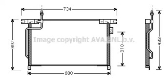 Конденсатор AVA QUALITY COOLING для NISSAN TERRANO II (R20) 2.7 TD 4WD