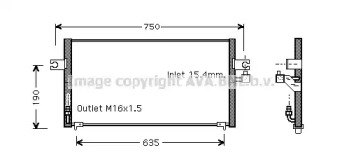 Кондиционер AVA QUALITY COOLING для NISSAN ALMERA I (N15) 2.0 D