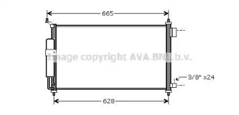 Конденсатор AVA QUALITY COOLING для NISSAN NOTE (E11, NE11) 1.4