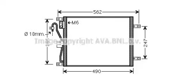 Конденсатор AVA QUALITY COOLING для NISSAN NOTE (E11, NE11) 1.5 dCi