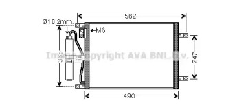 Конденсатор AVA QUALITY COOLING для NISSAN NOTE (E11, NE11) 1.5 dCi