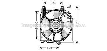 Вентилятор AVA QUALITY COOLING для NISSAN ALMERA I Hatchback (N15) 2.0 GTi