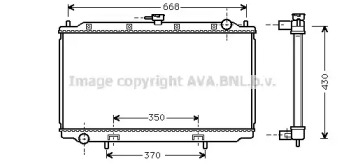 Водяной радиатор AVA QUALITY COOLING для NISSAN PRIMERA Traveller (WP11) 2.0 16V