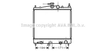 Водяной радиатор AVA QUALITY COOLING для NISSAN NOTE (E11, NE11) 1.6