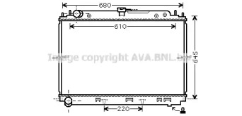 Водяной радиатор AVA QUALITY COOLING для NISSAN NP300 NAVARA (D40) 2.5 dCi 4WD