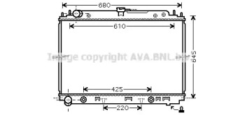 Водяной / масляный радиатор AVA QUALITY COOLING для NISSAN NP300 NAVARA c бортовой платформой/ходовая часть (D40) 2.5 dCi