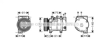 Компрессор/детали AVA QUALITY COOLING для NISSAN PRIMERA Hatchback (P12) 2.0