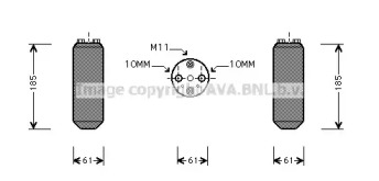 Осушитель AVA QUALITY COOLING для NISSAN PRIMERA Hatchback (P11) 1.6 16V