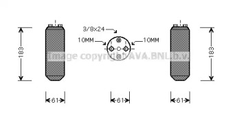Осушитель AVA QUALITY COOLING для NISSAN PRIMERA Hatchback (P11) 1.6 16V