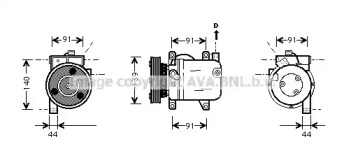 Компрессор/детали AVA QUALITY COOLING для NISSAN PRIMERA Hatchback (P11) 1.6 16V