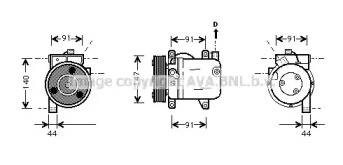 Компрессор/детали AVA QUALITY COOLING для NISSAN PRIMERA Hatchback (P11) 2.0 16V