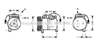 Кондиционер AVA QUALITY COOLING для NISSAN PRIMERA Hatchback (P10) 2.0 16V