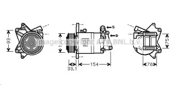 Компрессор/детали AVA QUALITY COOLING для NISSAN MURANO I (Z50) 3.5 4x4