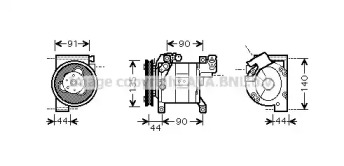 Компрессор/детали AVA QUALITY COOLING для NISSAN X-TRAIL (T30) 2.2 Di 4x4